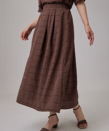 SHOO・LA・RUE | 【セットアップ可/S-LL】モールチェックで上品に タックフレアスカート(スカート)