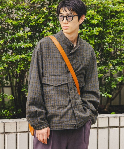niko and...(ニコアンド)の「フロントポケットチェックブルゾン(ブルゾン・メンズ・ブラウン・MEDIUM/LARGE)」の1枚目の写真