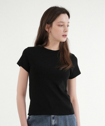 コットンベーシックハーフTシャツ（ブラック）