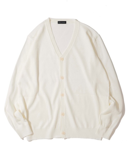 TETE HOMME（テットオム）の「リネンライク ウォッシャブル ニットカーディガン（カーディガン/ボレロ・メンズ・ネイビー/アイボリー/ブルー・MEDIUM/LARGE/X-LARGE）」の2枚目の写真