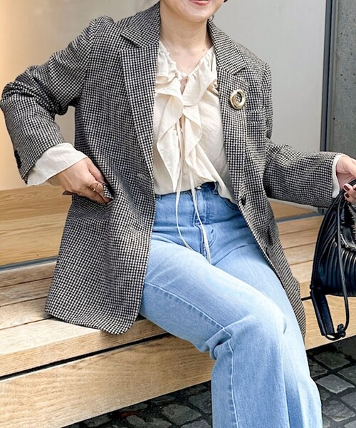 NOLLEY’S(ノーリーズ)の「【BECシリーズ】ウォッシャブルギャザーフリルブラウス(シャツ/ブラウス・レディース・インディゴブルー/ベージュ/カーキ・38)」の21枚目の写真