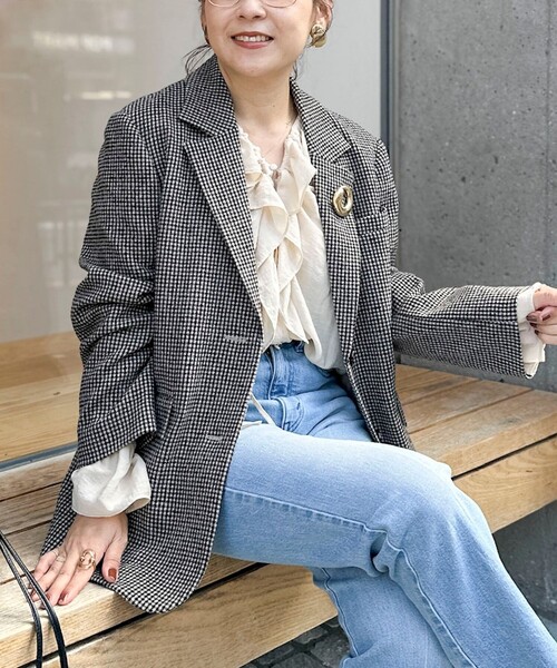 NOLLEY’S(ノーリーズ)の「【BECシリーズ】ウォッシャブルギャザーフリルブラウス(シャツ/ブラウス・レディース・インディゴブルー/ベージュ/カーキ・38)」の22枚目の写真