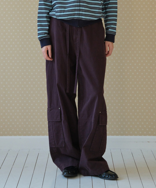 TTUDEMENT(トュードメント)の「WASHED UTILITY PANTS_PURPLE(その他パンツ・レディース・その他・SMALL/MEDIUM)」の1枚目の写真