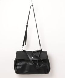 【Leathen Leather(レーセンレザー)】メタルパーツ ハンドル付きスクエアバッグ lea-shbag-16-42