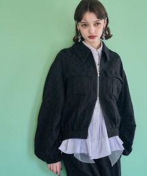 長袖から5分袖まで変化できる】スパンコールレースパーカー(HARE