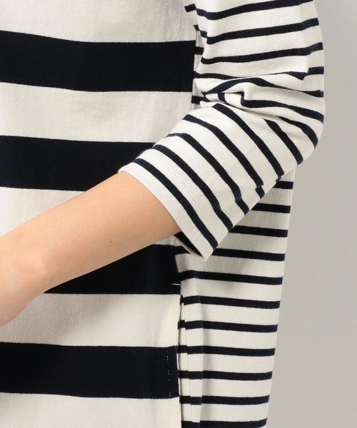 coen（コーエン）の「コンビボーダーコクーンワンピース（ワンピース・レディース・ホワイト/グレー・MEDIUM/LARGE）」の9枚目の写真