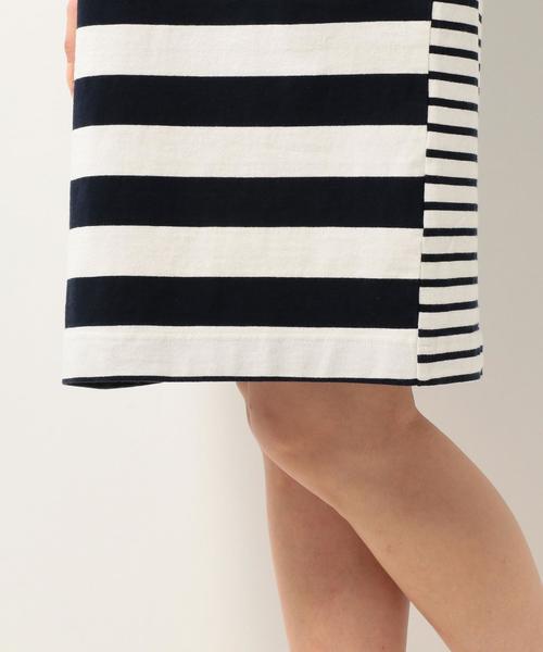 coen（コーエン）の「コンビボーダーコクーンワンピース（ワンピース・レディース・ホワイト/グレー・MEDIUM/LARGE）」の10枚目の写真