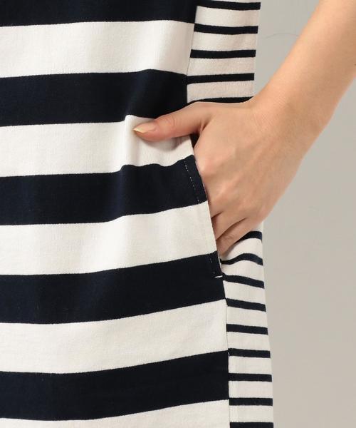 coen（コーエン）の「コンビボーダーコクーンワンピース（ワンピース・レディース・ホワイト/グレー・MEDIUM/LARGE）」の12枚目の写真