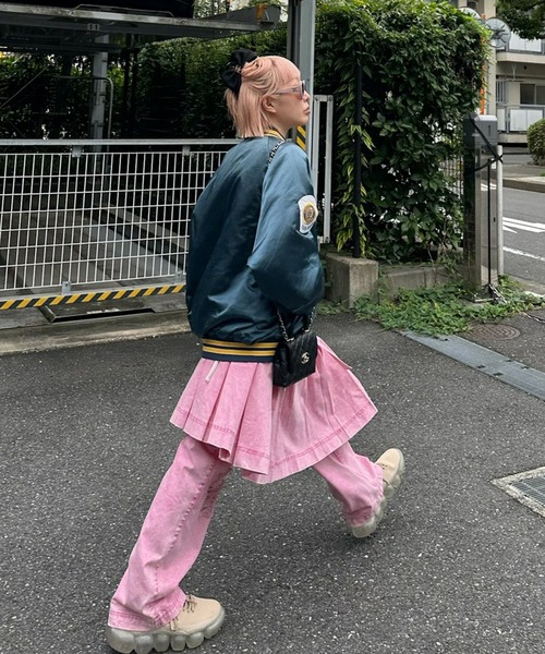 Alley Tokyo(アリートーキョー)の「【セットで着られる】激しめダメージゆるパンツ(デニムパンツ・レディース・ピンク/ブルー・FREE)」の16枚目の写真