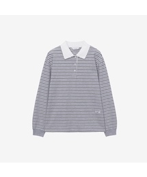 [W]ストライプカラーオーバーサイズ長袖Tシャツ - 2カラー