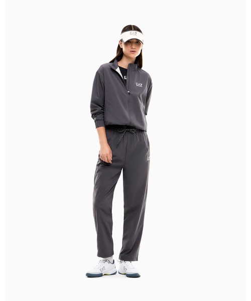 EMPORIO ARMANI EA7(エンポリオアルマーニイーエーセブン)の「<オンライン限定>【エンポリオ アルマーニ EA7】レギュラーフィット ジップ トラックスーツ Tennis Pro(セットアップ・レディース・アッシュブラウン/ダークアッシュ・LARGE/MEDIUM/SMALL/X-SMALL)」の1枚目の写真