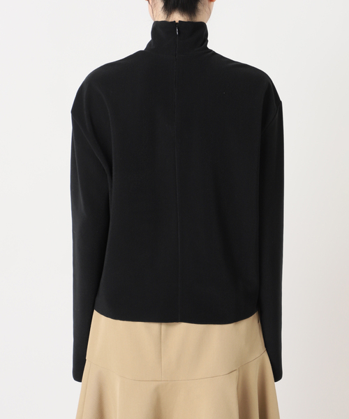 CITYSHOP(シティーショップ)の「TRICOT HIGH NECK TOP:カットソー(Tシャツ/カットソー・レディース・ブラック/ネイビー・FREE)」の10枚目の写真