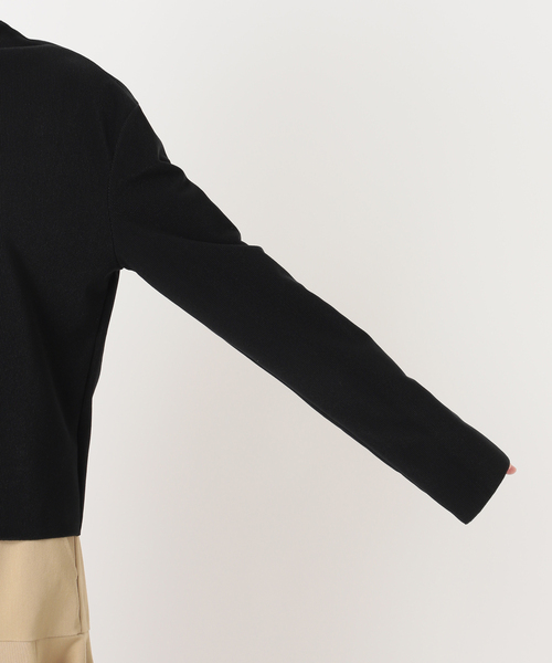 CITYSHOP(シティーショップ)の「TRICOT HIGH NECK TOP:カットソー(Tシャツ/カットソー・レディース・ブラック/ネイビー・FREE)」の12枚目の写真