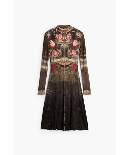 Desigual(デシグアル)の「Nature inspired flare dress / ネイチャーインスパイアドフレアドレス(ワンピース・レディース・ブラック・L/XL/M/S/XS)」の3枚目の写真