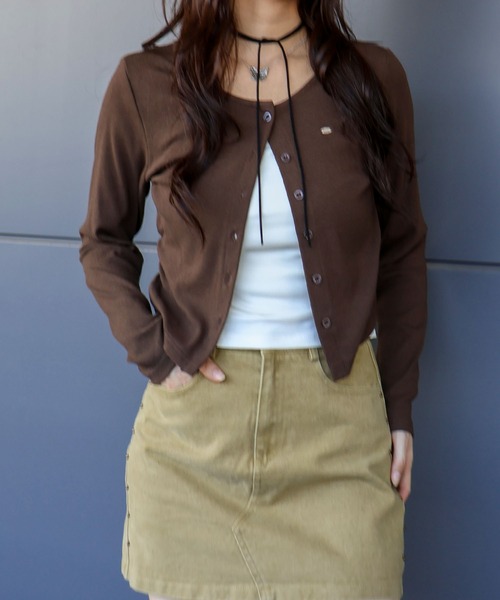 SpRay(スプレイ)の「【秋の主役/レイヤード】テレコプレートレイヤードTシャツ(Tシャツ/カットソー・レディース・ブラック/グレー/ブラウン/アイボリー/ボルドー・FREE)」の8枚目の写真