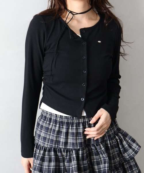 SpRay(スプレイ)の「【秋の主役/レイヤード】テレコプレートレイヤードTシャツ(Tシャツ/カットソー・レディース・ブラック/グレー/ブラウン/アイボリー/ボルドー・FREE)」の20枚目の写真