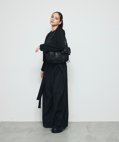 DAZE(デイズ)の「ウエストリボン バルーンワイドスラックス(スラックス・メンズ・ブラック・FREE)」の19枚目の写真