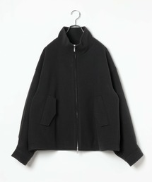 [柔らかく軽い着心地]ウーリースタンドブルゾン