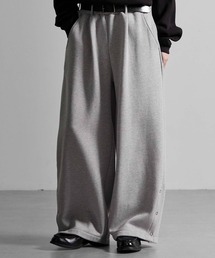 【RUUBON】brushed lining hem button sweat pants / 裏起毛ヘムボタンスウェットパンツ