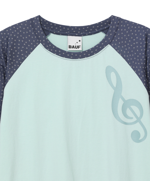 BAUF（バウフ）の「スター メロディ ロングスリーブ [ミント]（Tシャツ/カットソー・レディース・その他・FREE）」の5枚目の写真