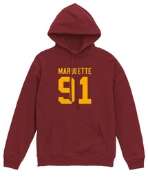 Ol' Basics（オール・ベーシックス） プルパーカー スウェット MARQUETTE ロゴ ナンバリング プリント 裏毛 トップス メンズ ユニセックス