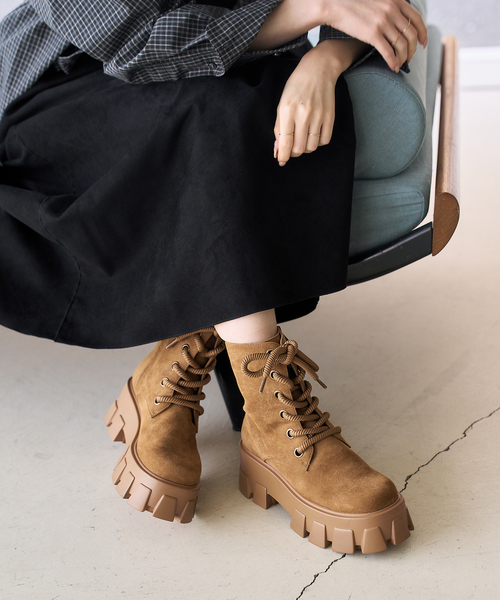 LE TALON(ルタロン)の「KARIN TAKUBO×LE TALONアツゾコレースアップショートブーツ(ブーツ・レディース・ブラウン/キャメル・MEDIUM/SMALL/LARGE)」の19枚目の写真
