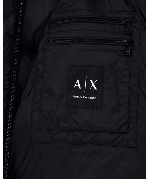 ARMANI EXCHANGE(アルマーニエクスチェンジ)の「【A|X アルマーニ エクスチェンジ】<オンライン限定>ワンポイント ダウン ボンバージャケット(ダウンジャケット/コート・メンズ・ブラック・X-LARGE/MEDIUM/LARGE/X-SMALL/SMALL)」の4枚目の写真
