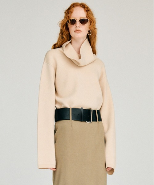 PRANK PROJECT(プランクプロジェクト)の「【2026Winter Pre-Order】ハイネックニット / High-Neck Knit(ニット/セーター・レディース・グレー/ホワイト/ブラック・FREE)」の2枚目の写真