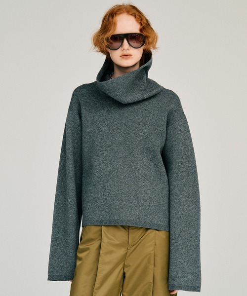 PRANK PROJECT(プランクプロジェクト)の「【2026Winter Pre-Order】ハイネックニット / High-Neck Knit(ニット/セーター・レディース・グレー/ホワイト/ブラック・FREE)」の9枚目の写真