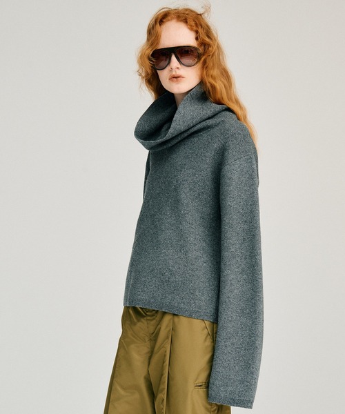 PRANK PROJECT(プランクプロジェクト)の「【2026Winter Pre-Order】ハイネックニット / High-Neck Knit(ニット/セーター・レディース・グレー/ホワイト/ブラック・FREE)」の10枚目の写真