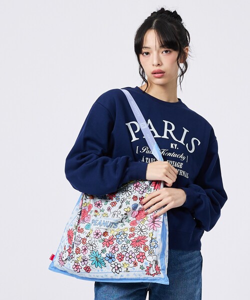 ROOTOTE(ルートート)の「【ROOTOTE / ルートート】IP.TABLO50.Peanuts-1L スヌーピー スカーフバッグ 8525/ユニセックス(エコバッグ/サブバッグ・メンズ・ブラック/ベージュ/グレー/レッド/サックスブルー/ピンク/ブルー・フリー)」の5枚目の写真