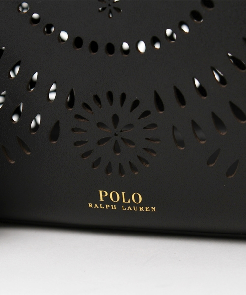 POLO RALPH LAUREN(ポロ ラルフ ローレン)の「レーザーカット レザー バケット バッグ(ハンドバッグ・レディース・ホワイト/ブラック・ONE SIZE)」の10枚目の写真