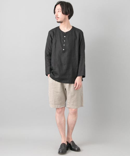 URBAN RESEARCH（アーバンリサーチ）の「UR リネンリラックスイージーショーツ（その他パンツ・メンズ・ネイビー/アイボリー・MEDIUM/LARGE）」の12枚目の写真