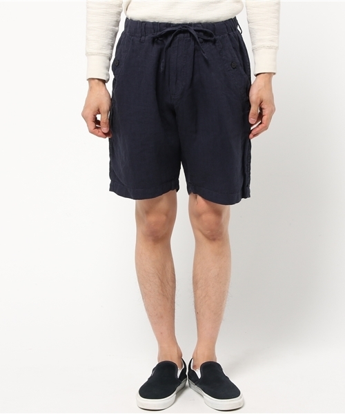 URBAN RESEARCH（アーバンリサーチ）の「UR リネンリラックスイージーショーツ（その他パンツ・メンズ・ネイビー/アイボリー・MEDIUM/LARGE）」の5枚目の写真