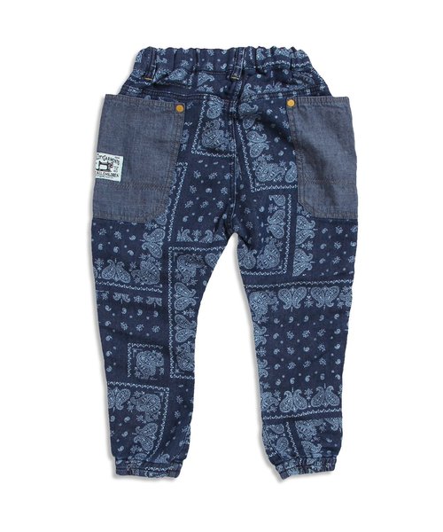 BREEZE（ブリーズ）の「脇ポケット3色3柄パンツ(9分丈)（デニムパンツ・キッズ・ブルー/ネイビー/ベージュ・140/95/100/120/80/130/90/110）」の7枚目の写真