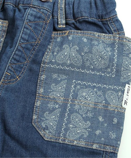 BREEZE（ブリーズ）の「脇ポケット3色3柄パンツ(9分丈)（デニムパンツ・キッズ・ブルー/ネイビー/ベージュ・140/95/100/120/80/130/90/110）」の9枚目の写真