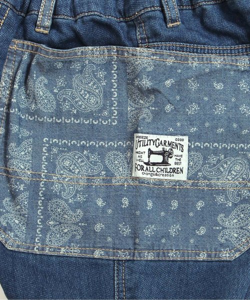 BREEZE（ブリーズ）の「脇ポケット3色3柄パンツ(9分丈)（デニムパンツ・キッズ・ブルー/ネイビー/ベージュ・140/95/100/120/80/130/90/110）」の11枚目の写真