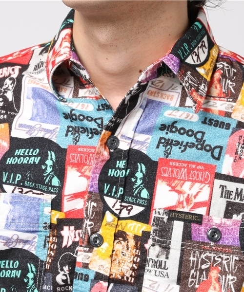 HYSTERIC GLAMOUR(ヒステリックグラマー)の「BACK STAGE PASS総柄 長袖ワークSH(シャツ/ブラウス・メンズ・その他2・SMALL/MEDIUM/LARGE)」の5枚目の写真