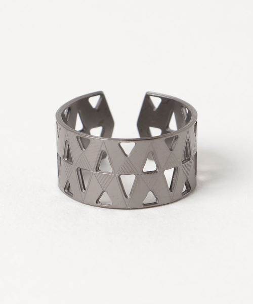 rovtski(ロフトスキー)の「Z)【LEF MADE】トライアングルパターンリング(リング・レディース・シルバー/ゴールド/ゴールド系その他/シルバー系その他/ブラック・FREE)」の1枚目の写真