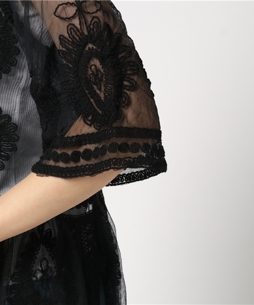 MERLOT（メルロー）の「総レースガウン4990（カーディガン/ボレロ・レディース・ベージュ/ホワイト/ブラック・FREE）」の10枚目の写真