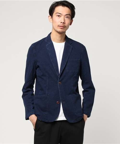 ROOPTOKYO（ループトウキョウ）の「ニットデニム テーラードジャケット（テーラードジャケット・メンズ・ブラック/インディゴブルー/ライトインディゴブルー・L/XL/M）」の14枚目の写真