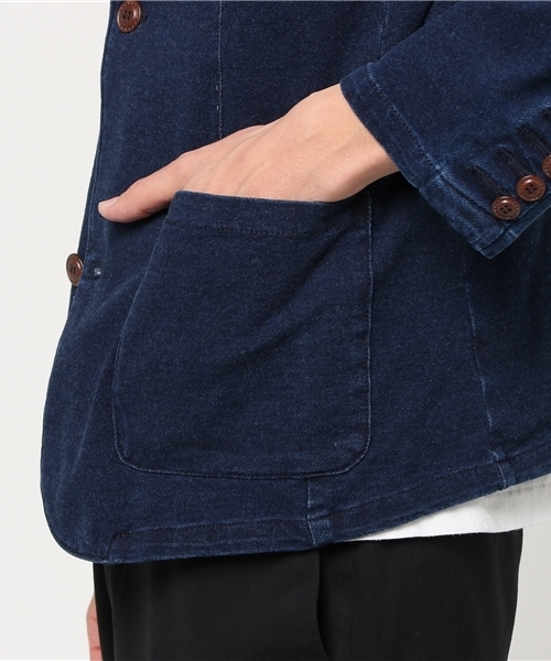 ROOPTOKYO（ループトウキョウ）の「ニットデニム テーラードジャケット（テーラードジャケット・メンズ・ブラック/インディゴブルー/ライトインディゴブルー・L/XL/M）」の9枚目の写真