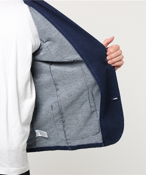 ROOPTOKYO（ループトウキョウ）の「ニットデニム テーラードジャケット（テーラードジャケット・メンズ・ブラック/インディゴブルー/ライトインディゴブルー・L/XL/M）」の11枚目の写真