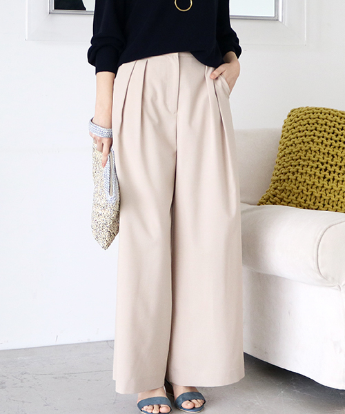 N.（N. Natural Beauty Basic）（エヌエヌナチュラルビューティーベーシック）の「リネコリラックスシリーズパンツ（その他パンツ・レディース・ネイビー/ブルー/ホワイト/ベージュ・MEDIUM）」の3枚目の写真