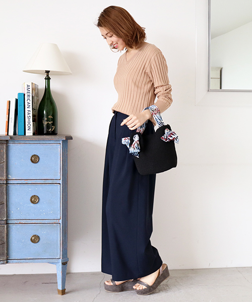 N.（N. Natural Beauty Basic）（エヌエヌナチュラルビューティーベーシック）の「リネコリラックスシリーズパンツ（その他パンツ・レディース・ネイビー/ブルー/ホワイト/ベージュ・MEDIUM）」の19枚目の写真