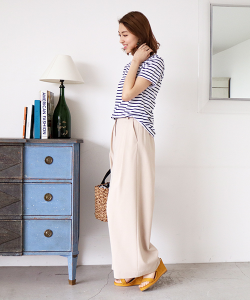 N.（N. Natural Beauty Basic）（エヌエヌナチュラルビューティーベーシック）の「リネコリラックスシリーズパンツ（その他パンツ・レディース・ネイビー/ブルー/ホワイト/ベージュ・MEDIUM）」の11枚目の写真