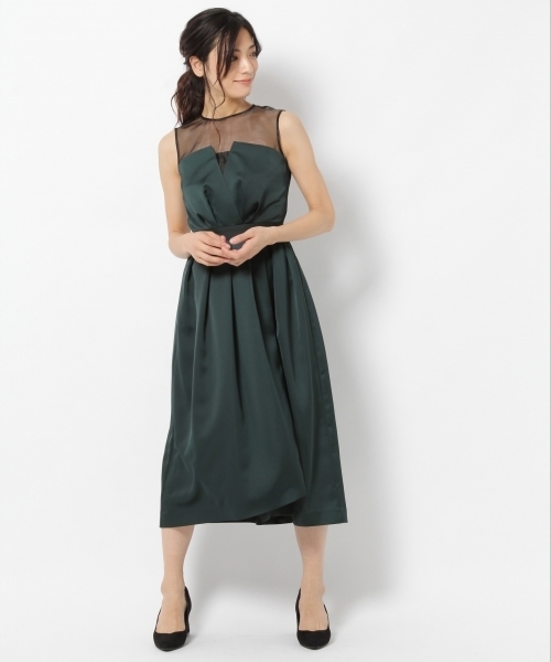 laboratory work（ラボラトリーワーク）の「ビスチェ風セミロングワンピース（ドレス・レディース・ブラック/グレイッシュベージュ/ライトカーキ/ダークグリーン・MEDIUM）」の17枚目の写真