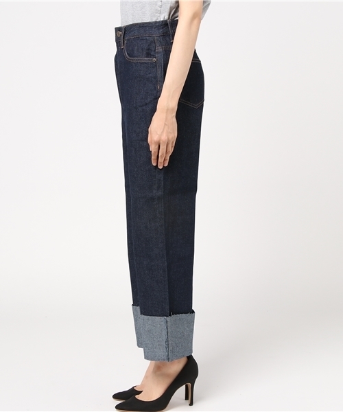 Honeys（ハニーズ）の「ロールアップデニムパンツ（デニムパンツ・レディース・ワンウォッシュ/インディゴブルー・M/S/L）」の5枚目の写真