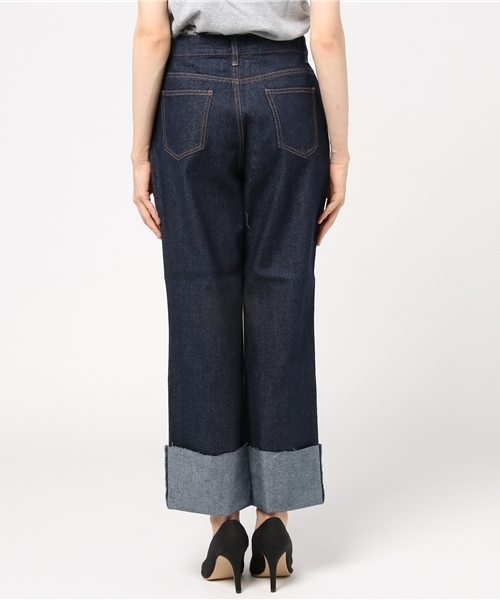 Honeys（ハニーズ）の「ロールアップデニムパンツ（デニムパンツ・レディース・ワンウォッシュ/インディゴブルー・M/S/L）」の6枚目の写真
