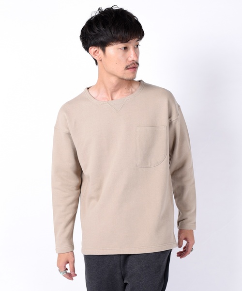 SHIPS Days（シップスデイズ）の「SHIPS Days: ウラケ プルオーバー（スウェット・メンズ・ライトグレー/ベージュ/ピンクゴールド・S～Ｍ/M～Ｌ）」の2枚目の写真